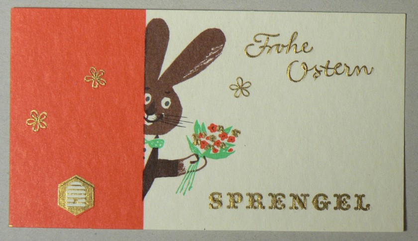 Grußkarte mit Ostergruß der Firma Sprengel & Co, Hannover